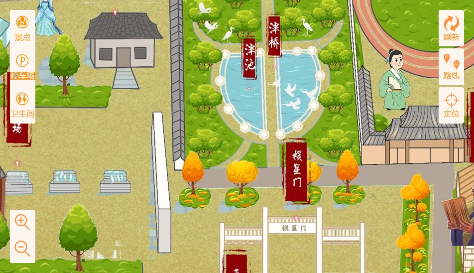 张店手绘地图景区语音讲解导览系统：智慧景区建设的基石